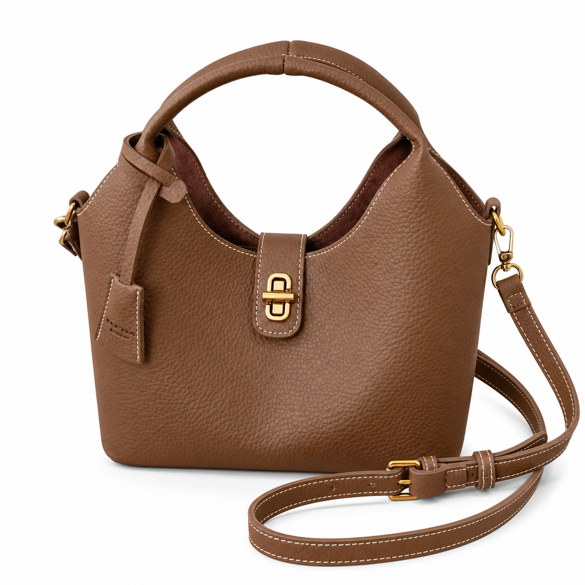 Women’s Brown PU Shoulder Bag
