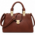 Women’s Brown Vegan Leather Satchel Handbag