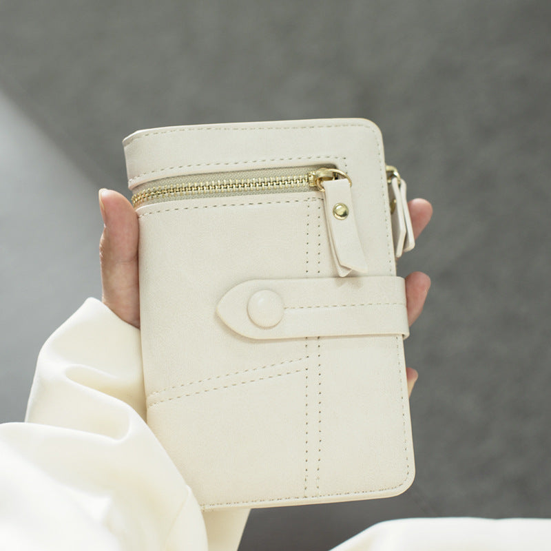 Women's Korean Short Folding Multifunctional Clutch  Ladies Wallets
