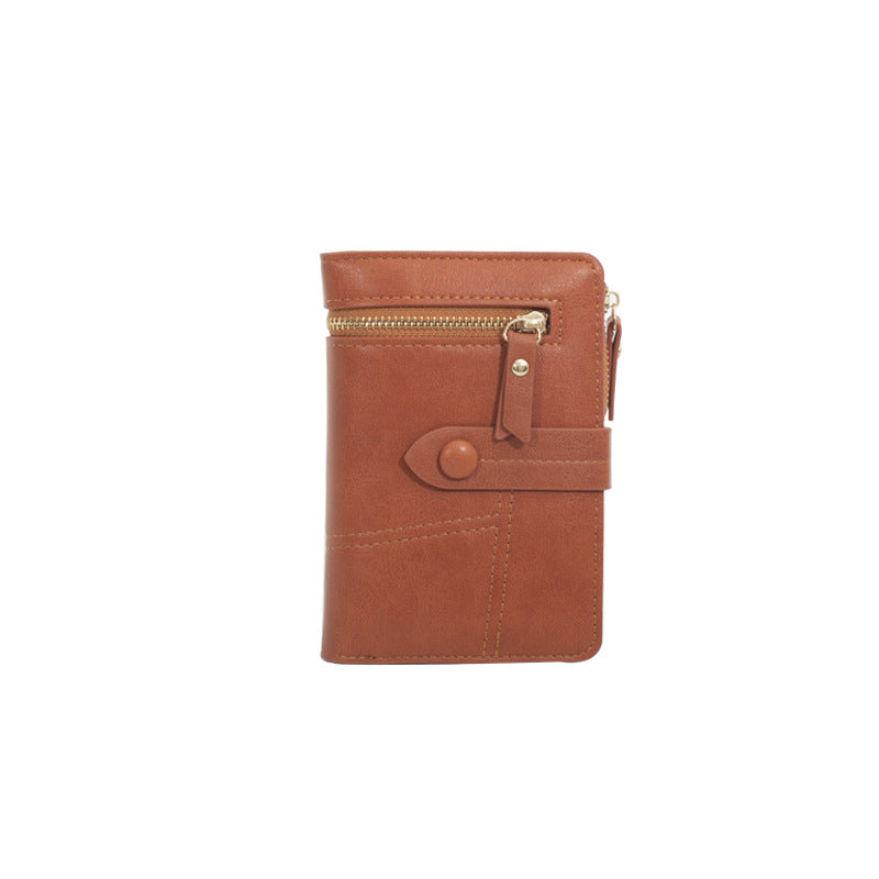 Women's Korean Short Folding Multifunctional Clutch  Ladies Wallets