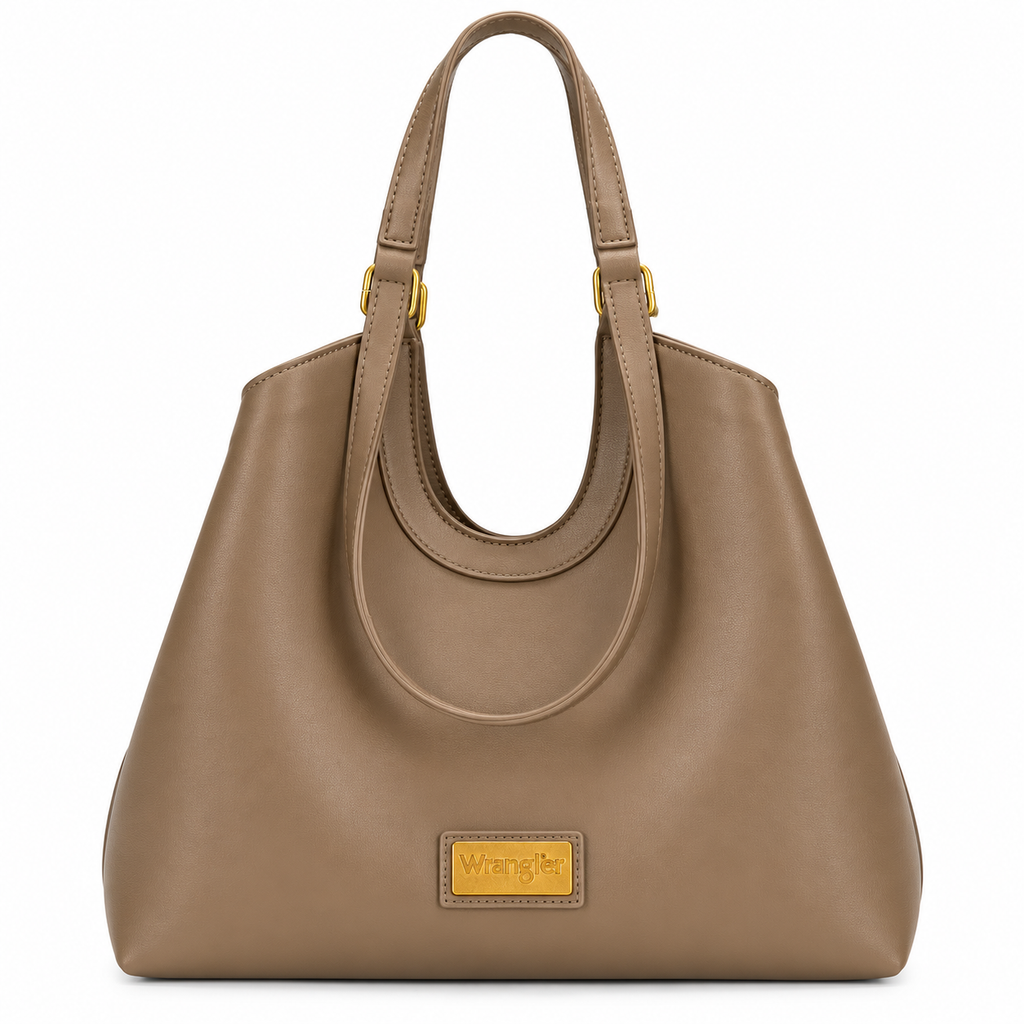 Khaki Vegan Leather Tote Bag for Women