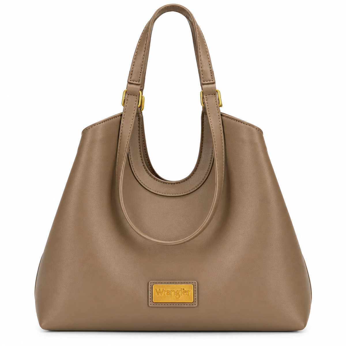 Khaki Vegan Leather Tote Bag for Women
